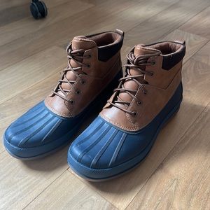 Men’s Blue and Brown Sperry Duck Boots